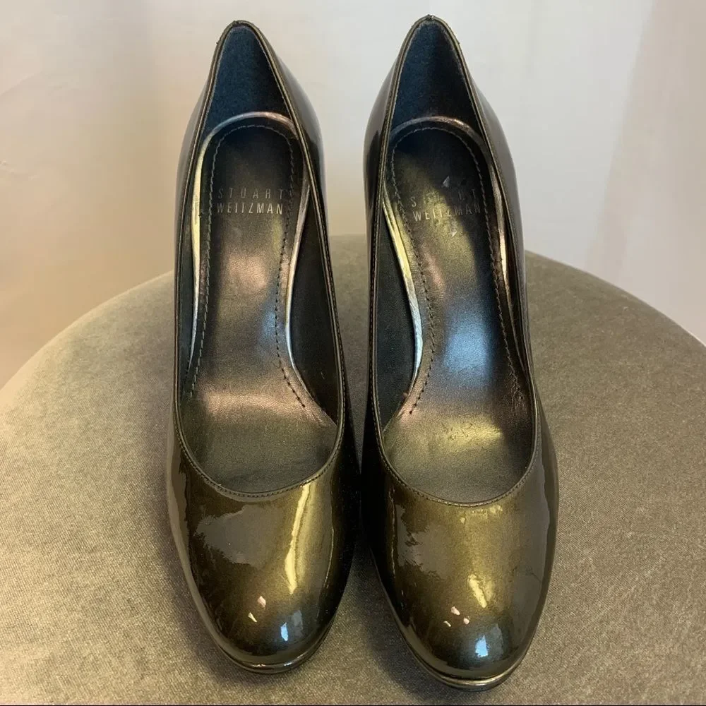 Stuart Weitzman Patent Leather Pumps green Sz 6